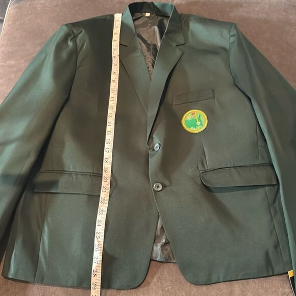 Men’s Green Tournament Golf Blazer Sport Coat 2 Button Notch Lapel Size 2XL NEW - Picture 9 of 13